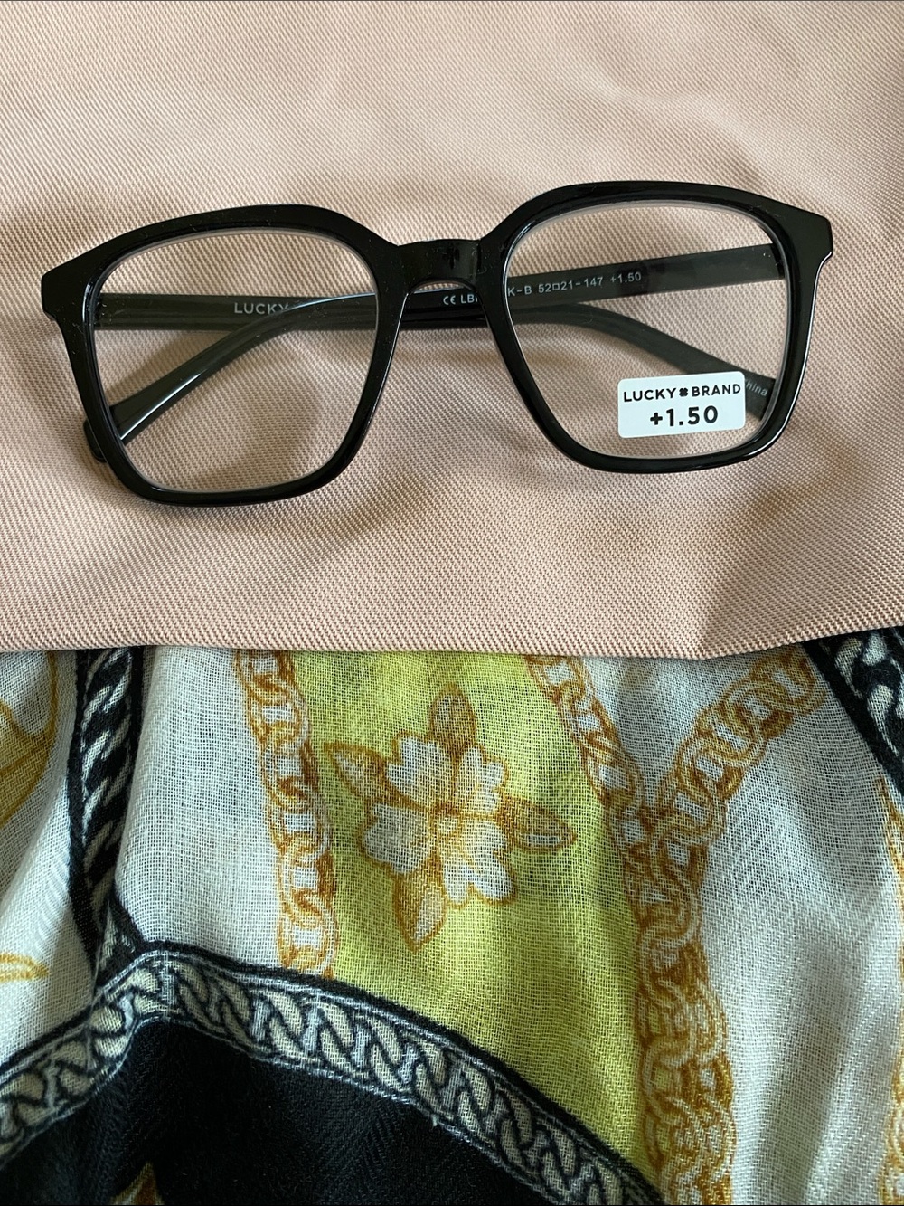 Lucky Brand Oversized Shiny Readers +1.5 NWT